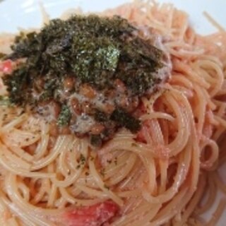 納豆たらこパスタ